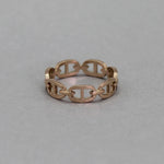 Anillo rose gold eslabones