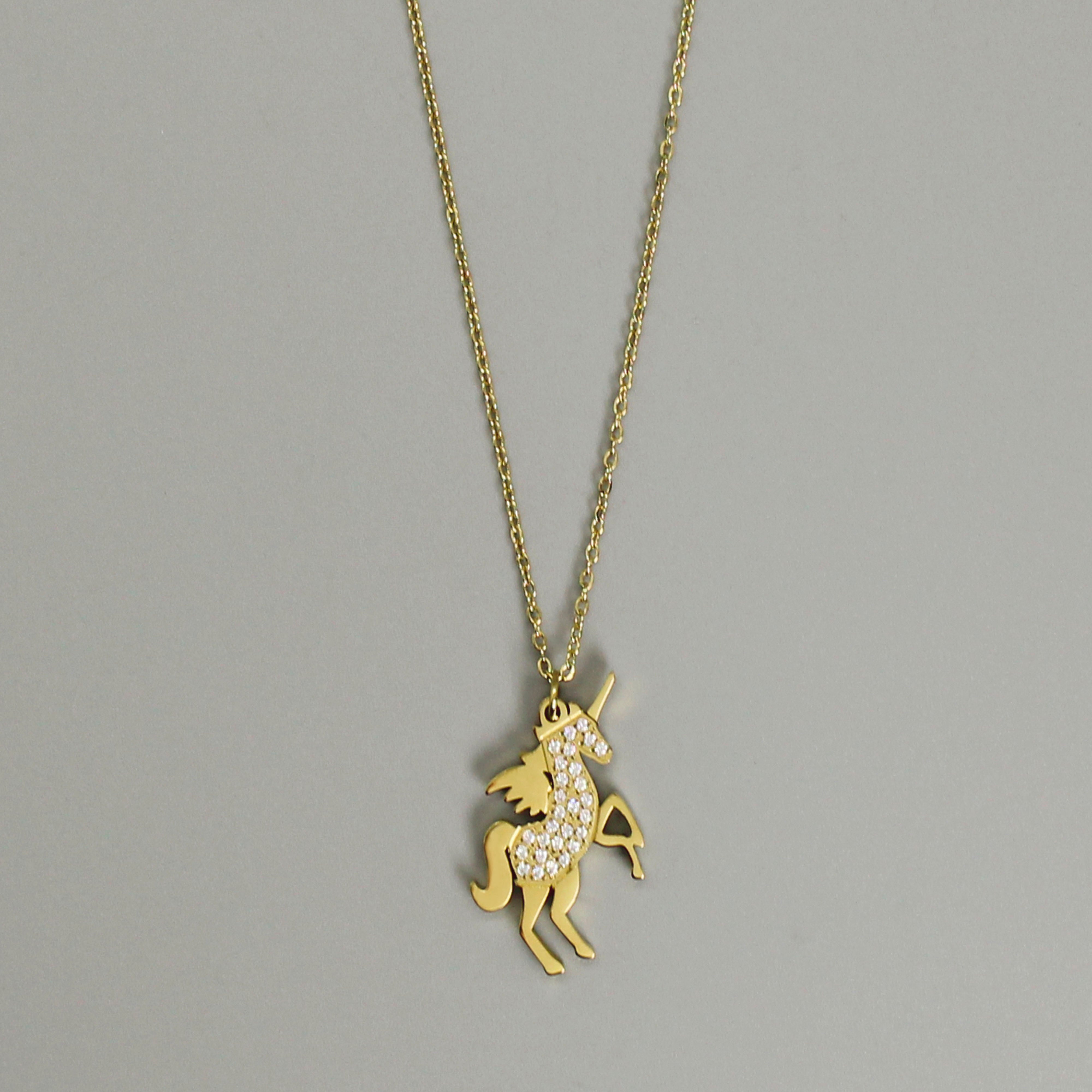 Cadena gold unicornio