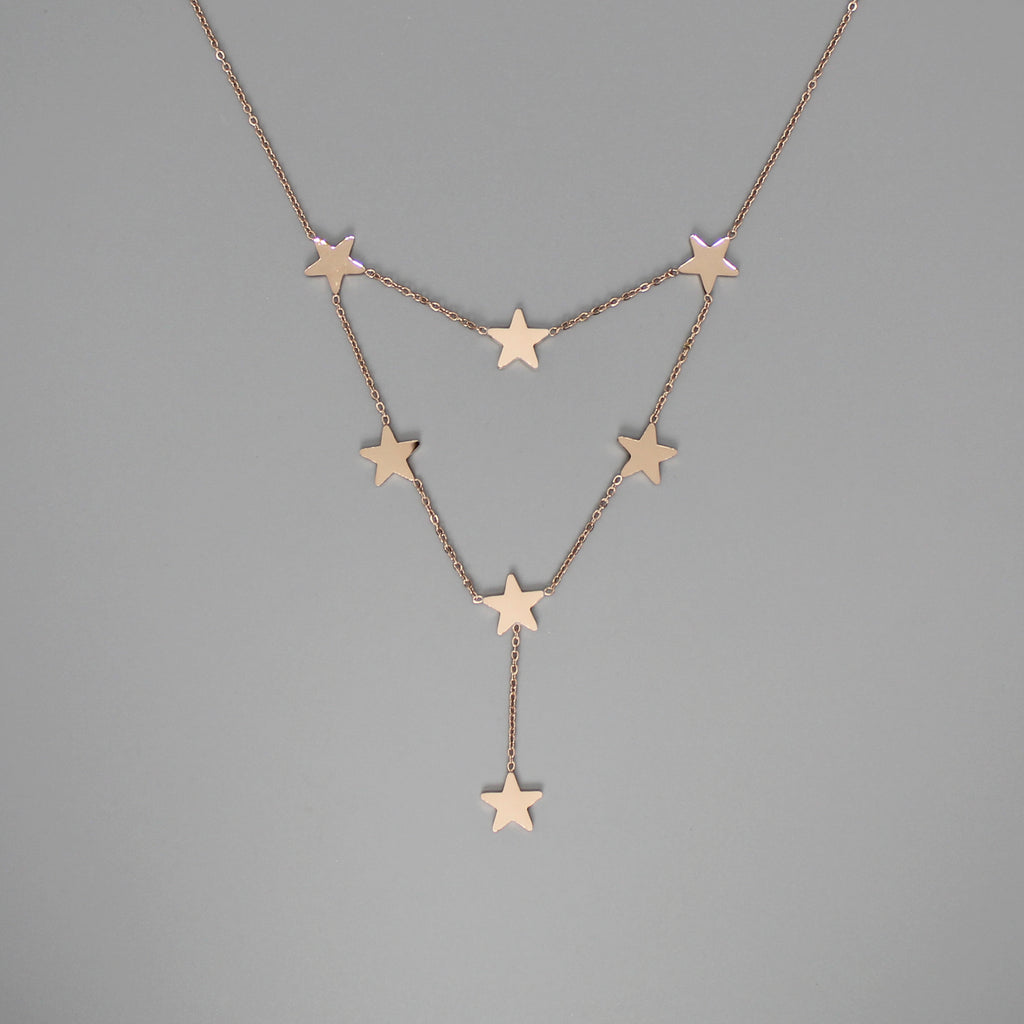 Cadena rose gold estrellas