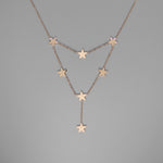 Cadena rose gold estrellas