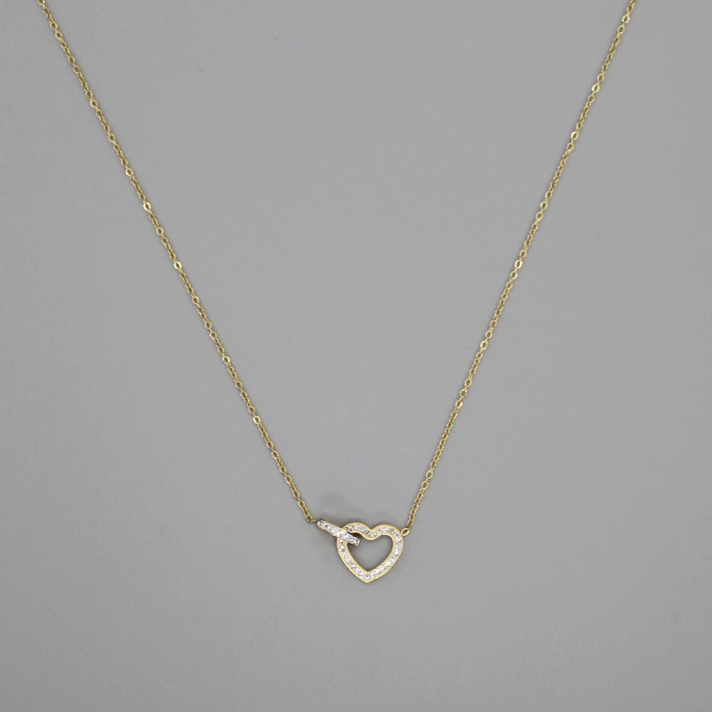 Cadena gold con corazon