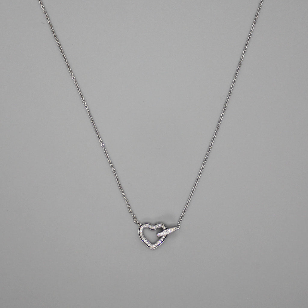 Cadena silver con corazon