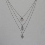 Cadena silver triple cactus mano y boton