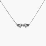 Cadena silver alas con circones