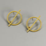 Pendientes gold circular