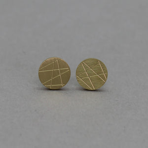 Pendientes gold botones con rayas