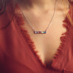Cadena rainbow silver