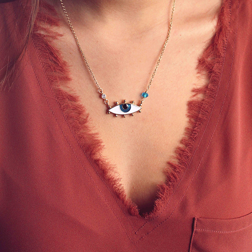 Cadena con amuleto lucky eye