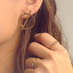 Pendientes gold circular