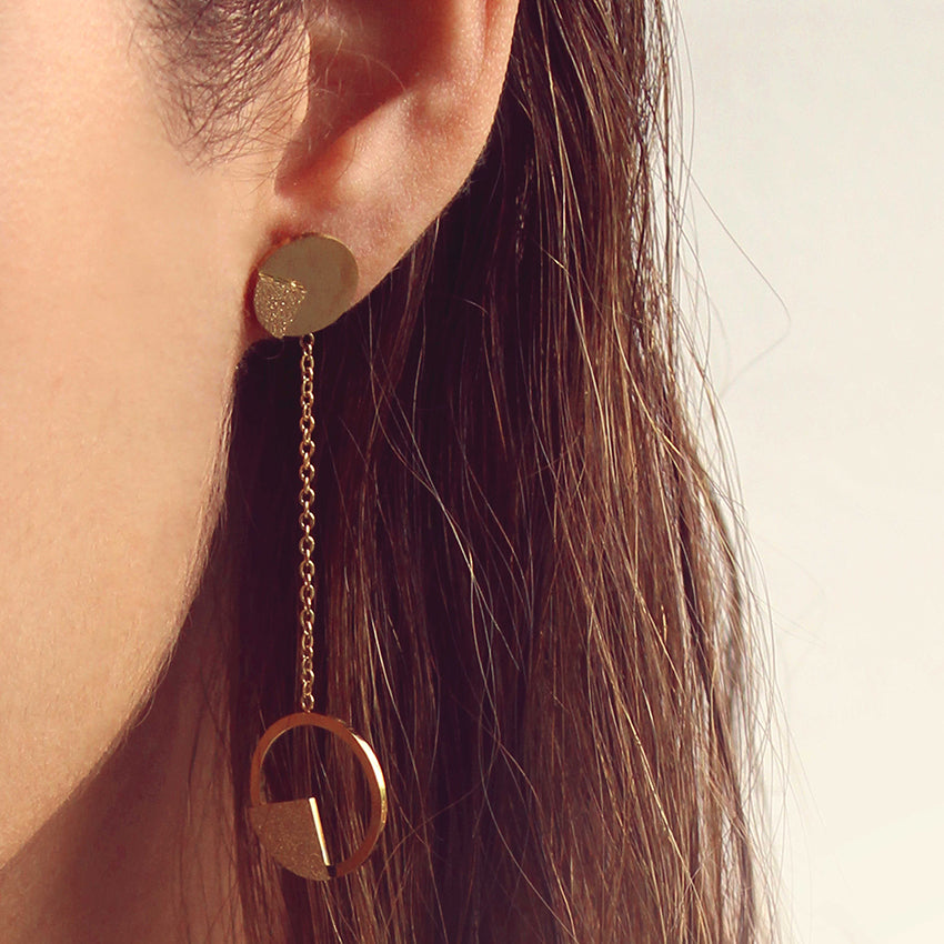 Pendientes largos gold