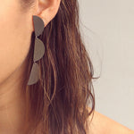 Pendientes largos silver metálicos