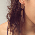 Pendientes largos rose gold metálicos