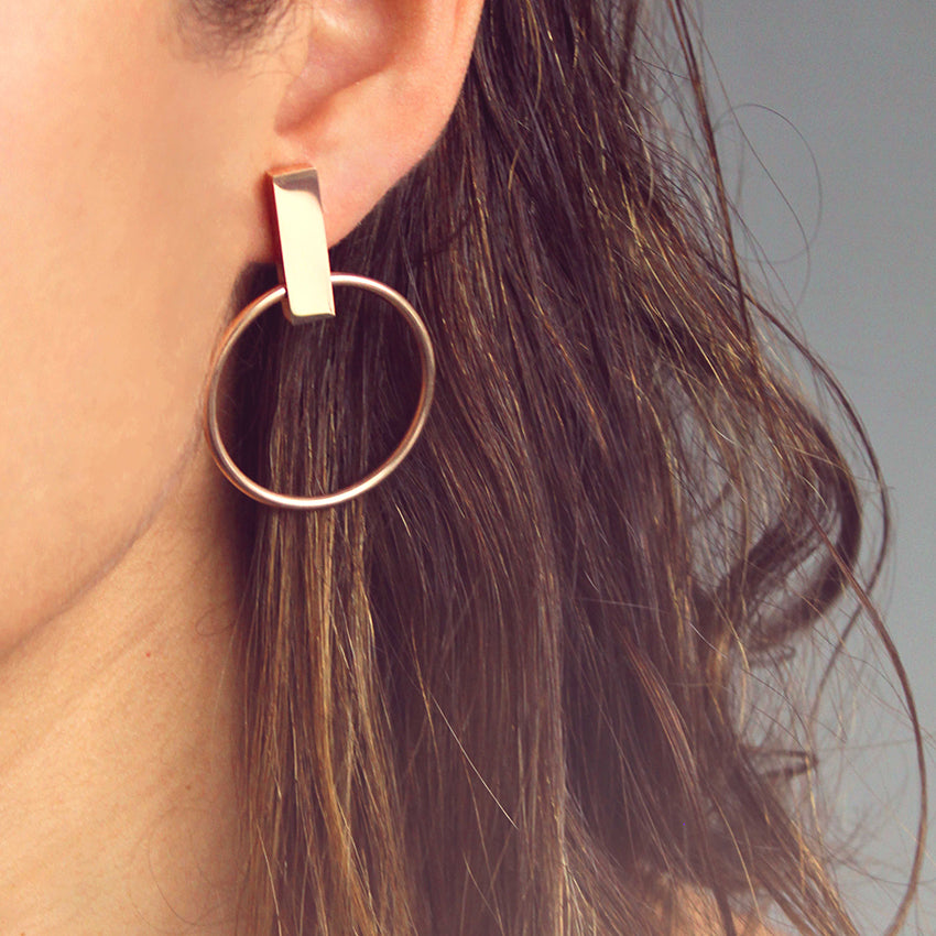 Pendientes aros rose gold