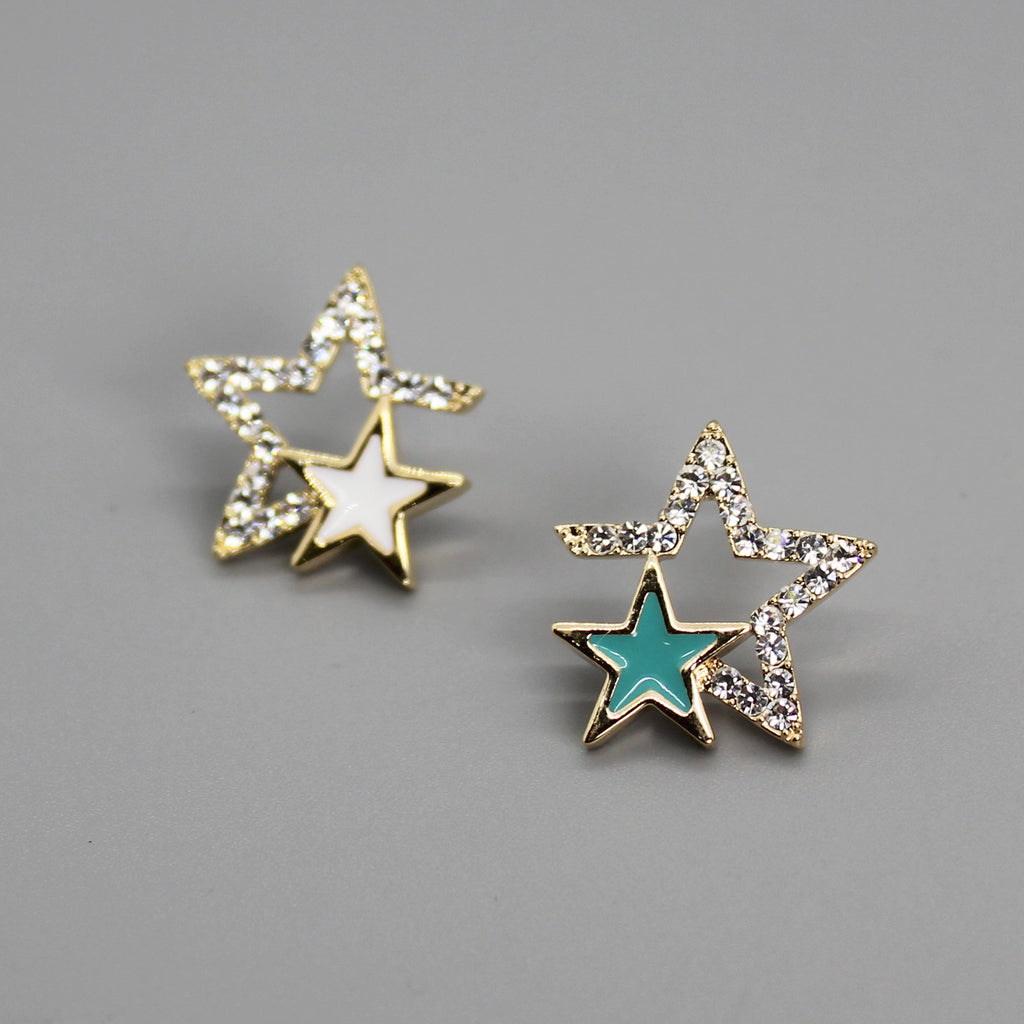 Pendientes estrella con circones