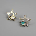 Pendientes estrella con circones