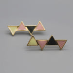 Pendientes triangulos de colores