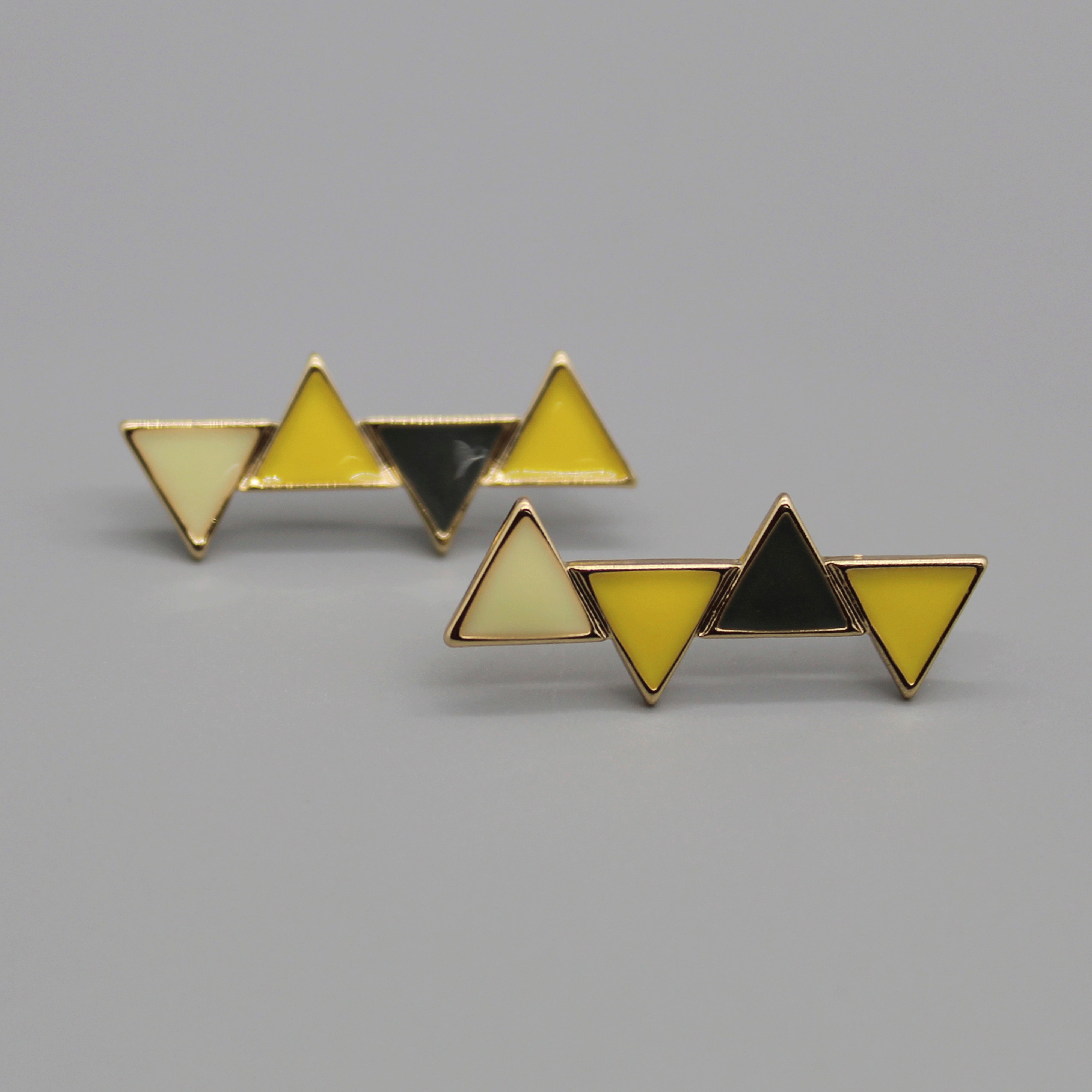 Pendientes triangulos de colores