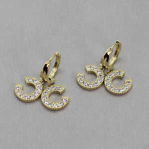 Pendientes gold con circones