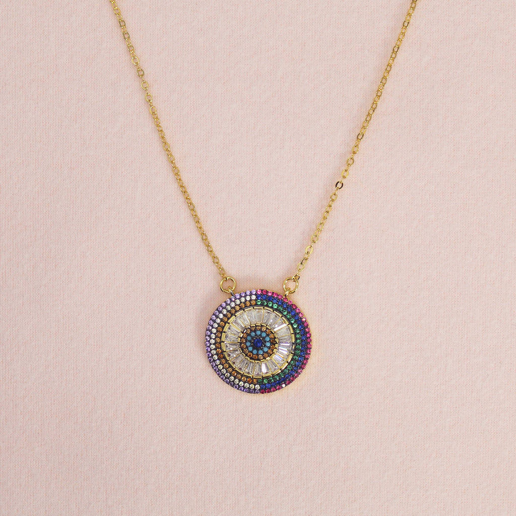 Cadena lucky eye de colores y circones