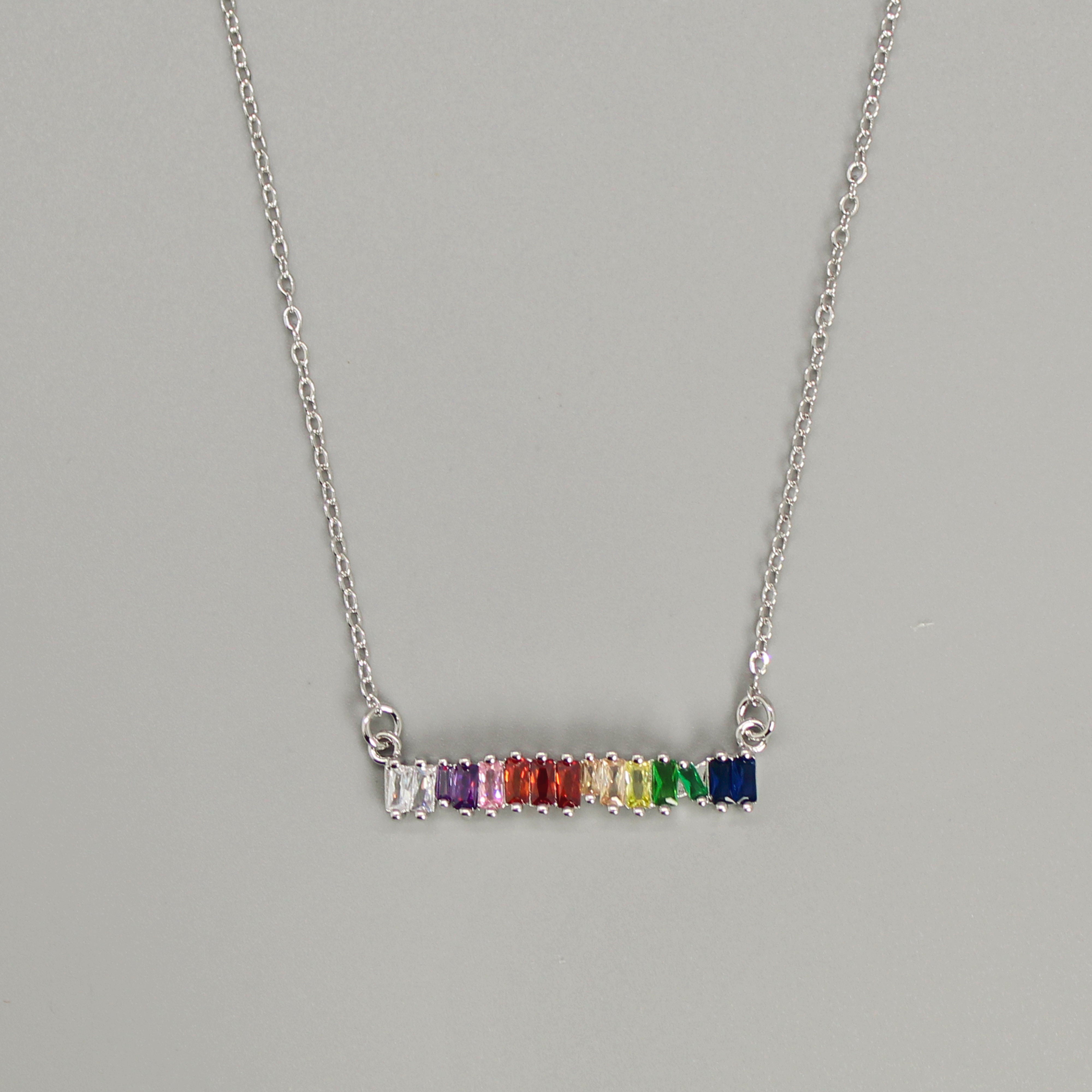 Cadena rainbow silver