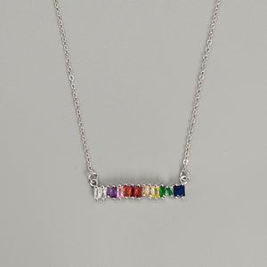 Cadena rainbow silver